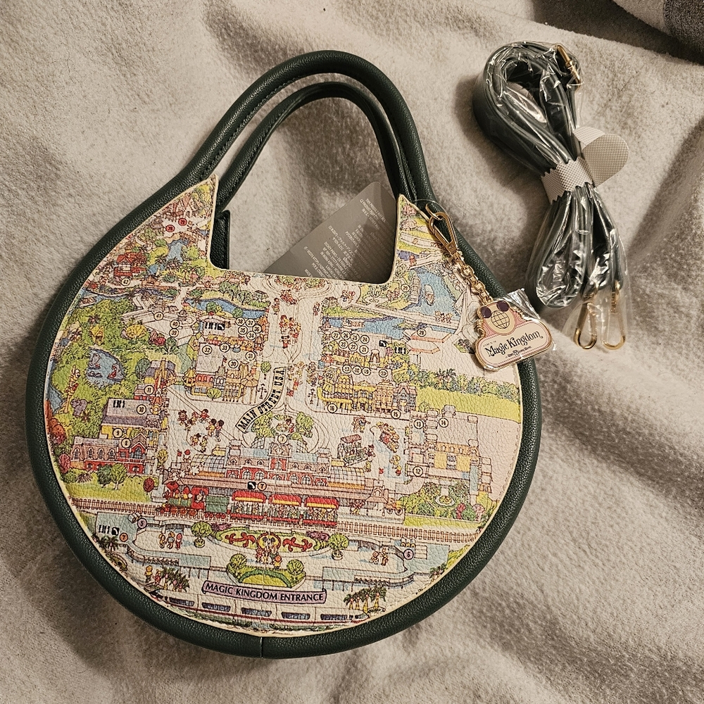 Disney Walt Disney World 50th Anniversary Map Crossbody Bag